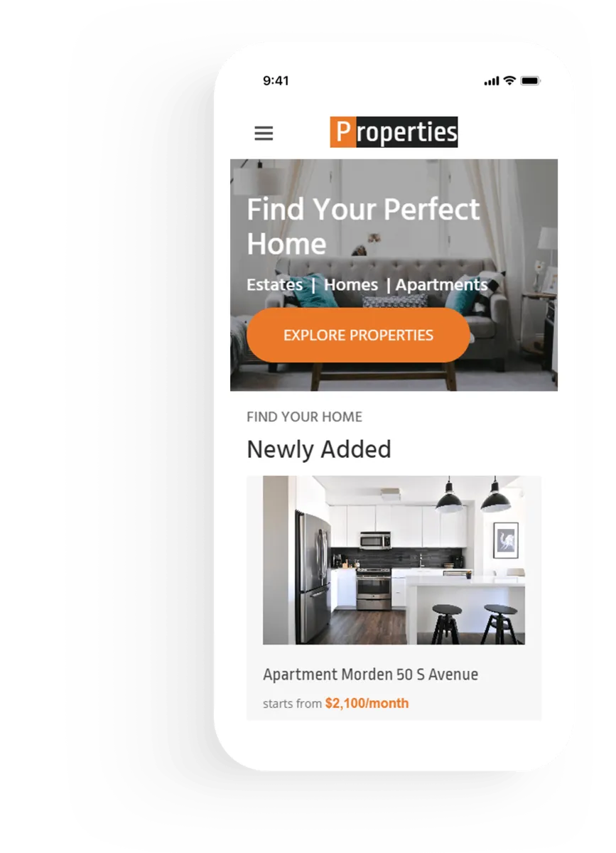 mobile friendly real estate website