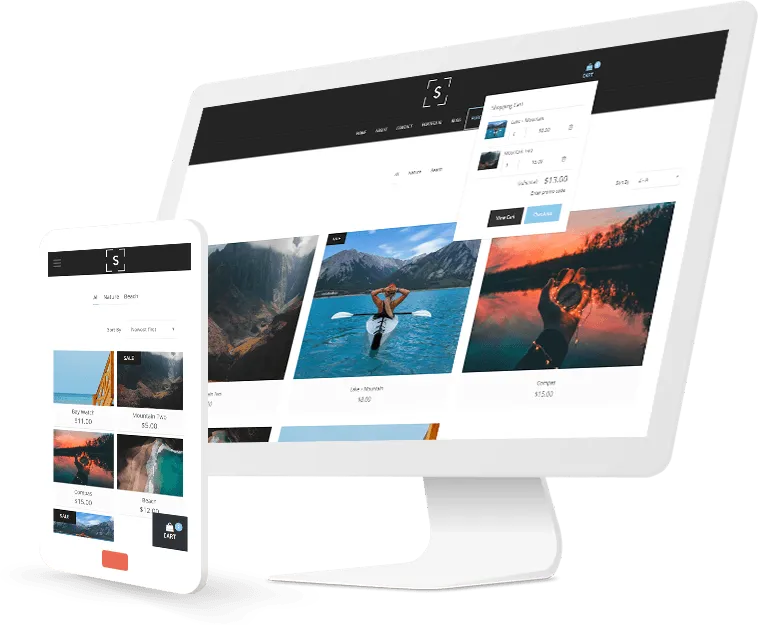 Photography website ecommerce sell online