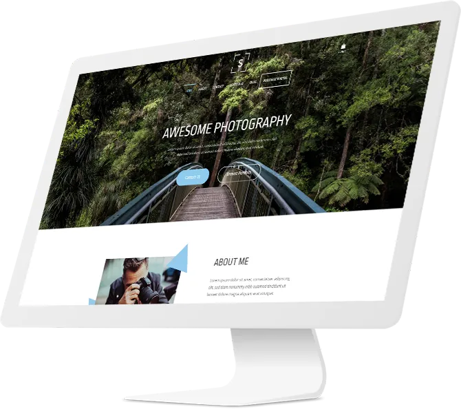 Simvoly photography website design
