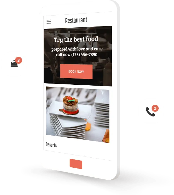 Simvoly mobile responsive website